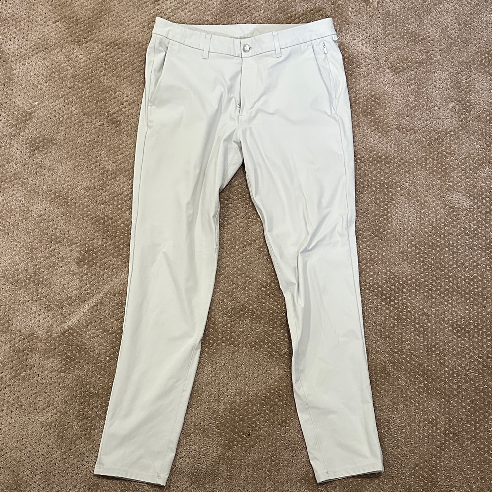 lululemon Men’s Commission Slim Pants 34 x 34 Grey/Khaki